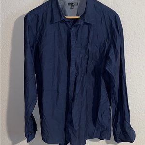 APT 9 casual button shirt long sleeves BLUE